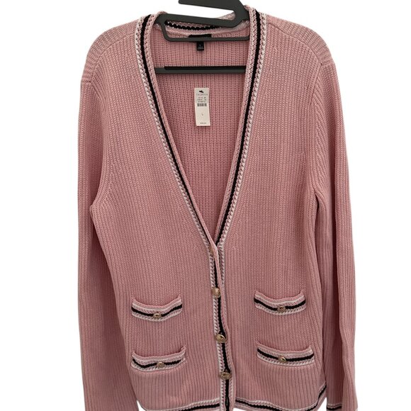 Talbots Sweaters - Talbots Pink Sweater/Cardigan - NWT - Large - 100% Cotton